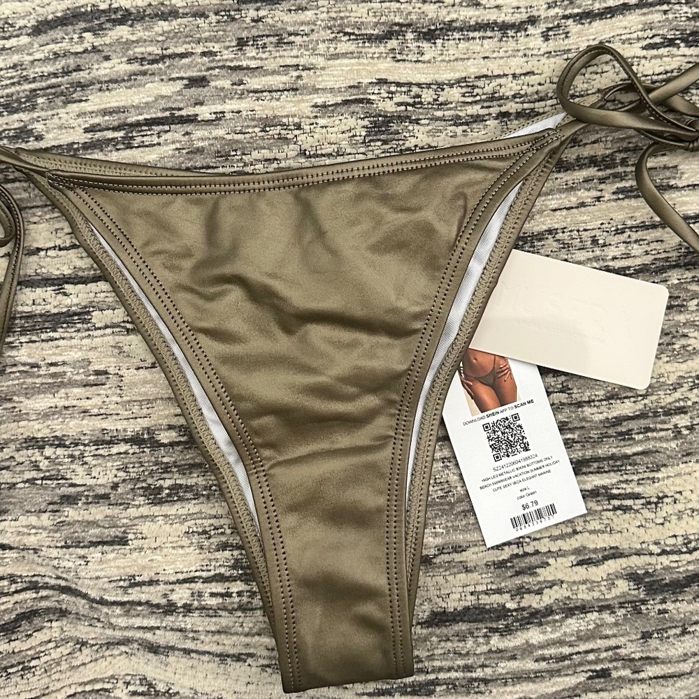 SHEIN Metallic BIKINI BOTTOM